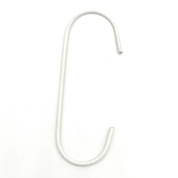 C-Haken 80 mm lang, 2 mm ø weiß
