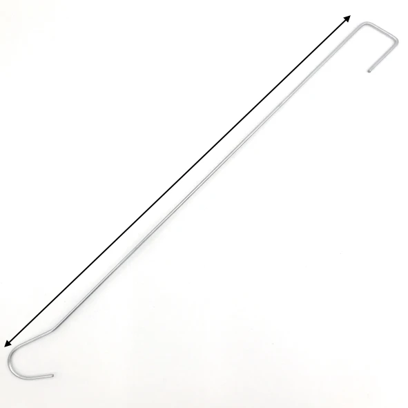 Paneeldeckenhaken 400 mm lang, 2 mm ø verzinkt, Paneel-Innenmaß: 20 mm/25 mm