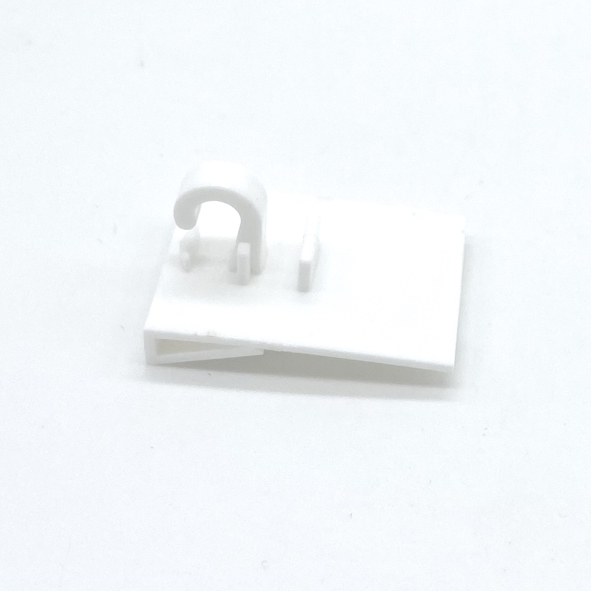 Deckenclip 20 x 30 mm, weiß, mit Haken