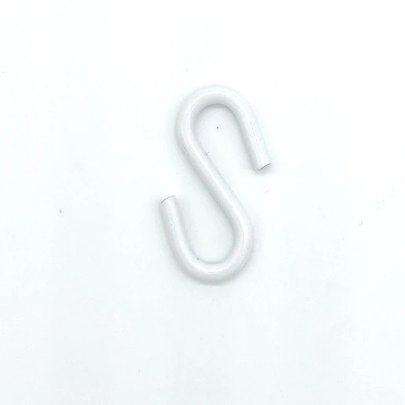 S-Haken 30 mm lang, 3 mm ø weiß