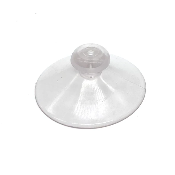 Haftsauger 40 mm ø transparent, mit Knopf-ø 15 mm, Hals-ø 10 mm
