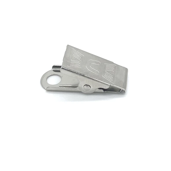 Metallclip 29 mm lang, 11 mm breit, Loch-ø: 5 mm, vernickelt