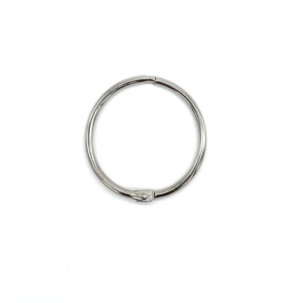 Heftring 38 mm Innen-ø, 2 mm ø vernickelt, mit Scharnier und Steckverschluss