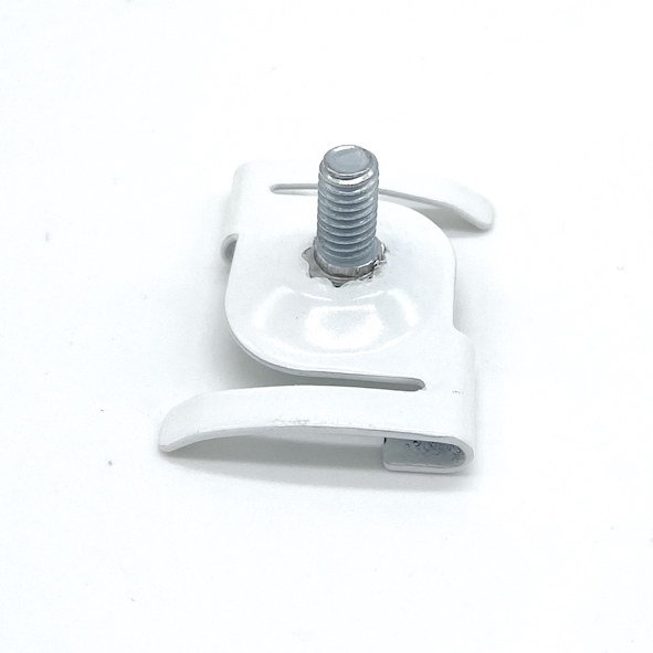 Deckenclip mit Gewinde 38 mm x 28 mm, mit Gewinde M6 x 10 mm, weiß