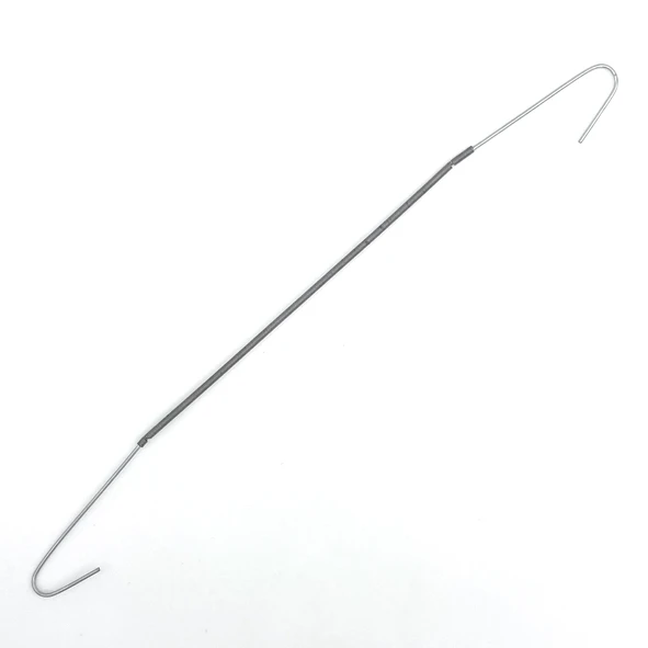 Spiralaufhängung 170 mm lang, ausgezogen 1200 mm lang, Belastung 0,4 kg alle Positionen, 1 kg ausgezogen