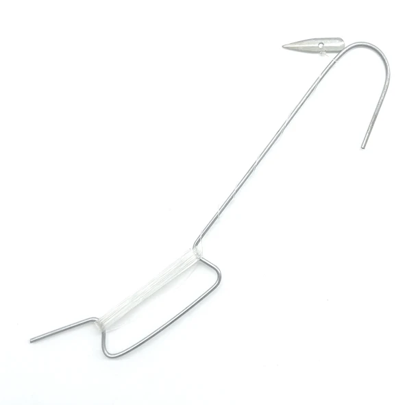 Haken mit Nylonfaden und Splint 119 mm lang, 1 mm ø Fadenlänge: ca. 1,7 m