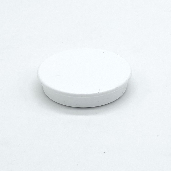 Dispomagnet im Kunststoffgehäuse, Farbe: weiß, 36 mm ø, 8,5 mm hoch, Haftkraft: 1,2 kg