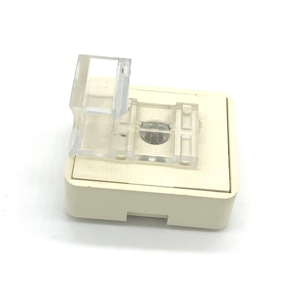 Magnethalter quadratisch, parallel zum Rahmen, weiß, Adapter: transparent
